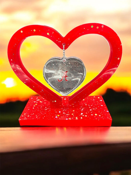 Alabama Heart Customizable Heart Center Piece