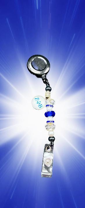 Zeta Phi Beta ID Badge Holder with Retractable String