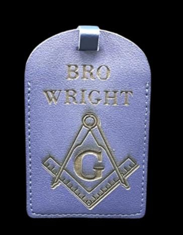 Masonic Laser Luggage Tag