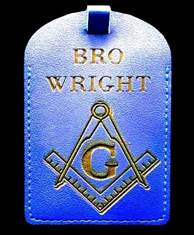 Masonic Laser Luggage Tag