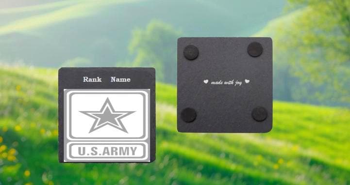 US Army Customized Personalized Engraved Coasters, Round Coaster Set, Housewarming Gift, Anniversary Gift
