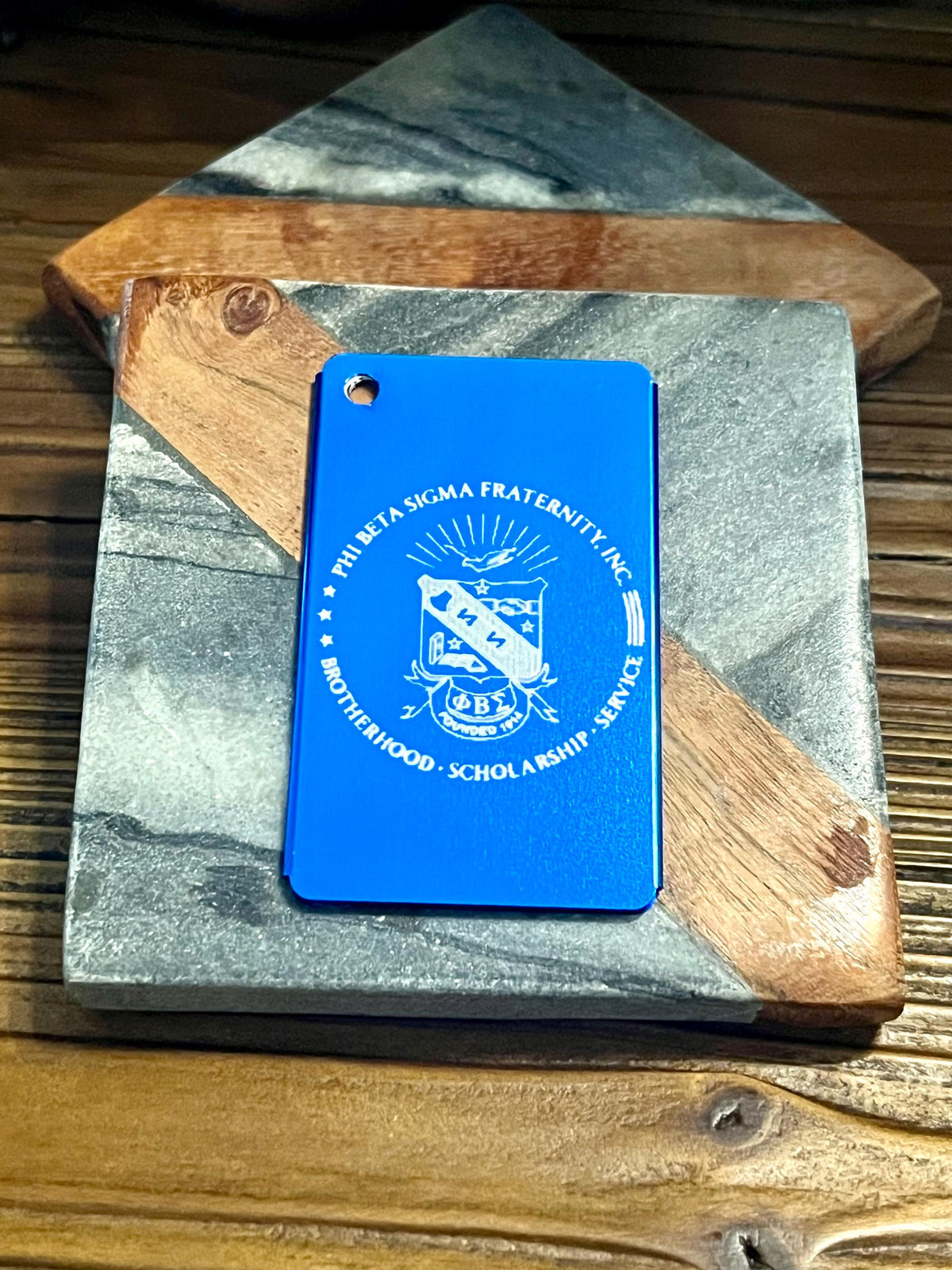 Phi Beta Sigma Metal Luggage Tag: Traveling Accessory