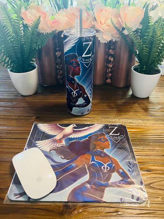 Zeta Phi Beta Mouse Pad and Tumbler
