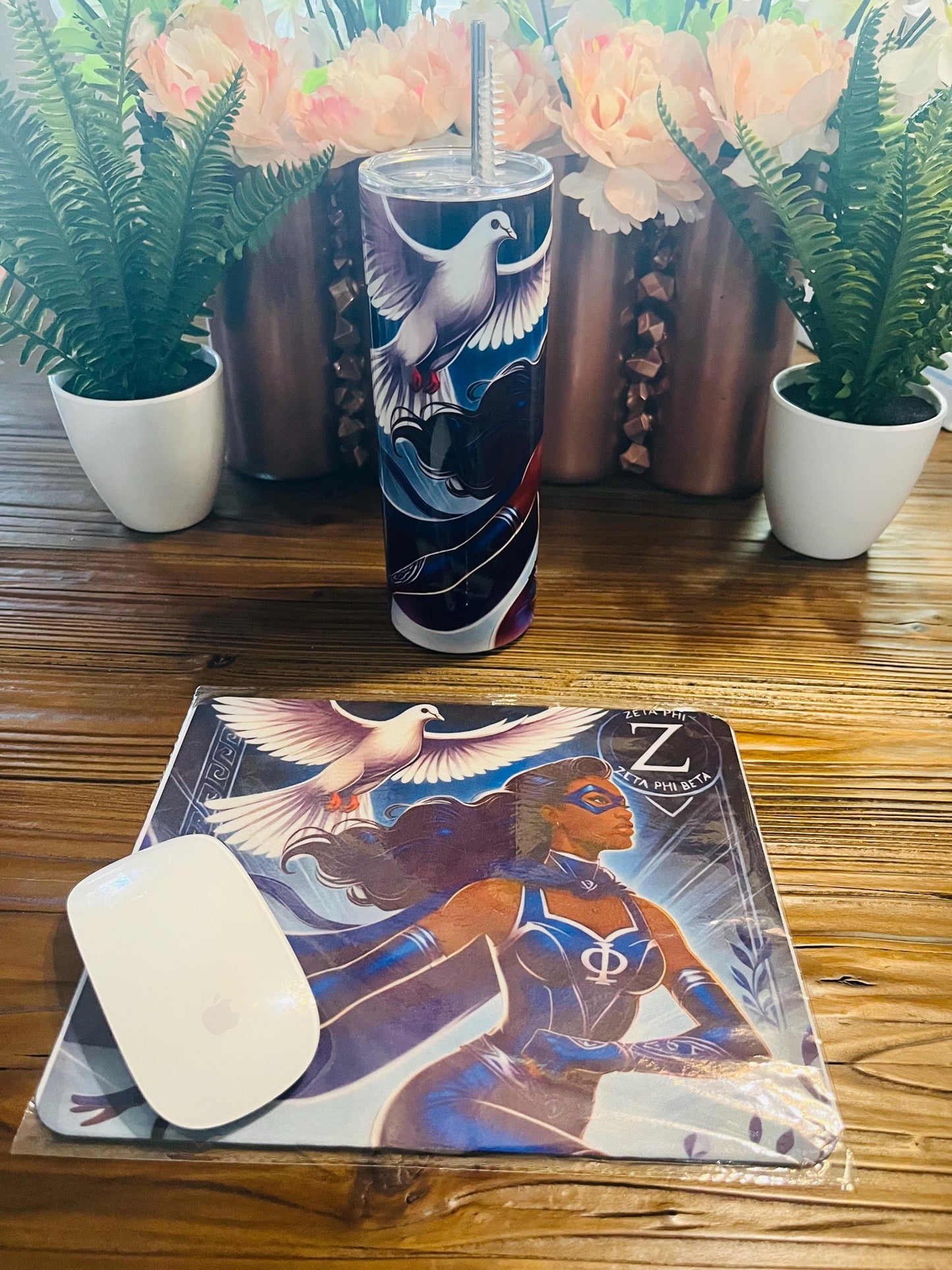 Zeta Phi Beta Mouse Pad and Tumbler