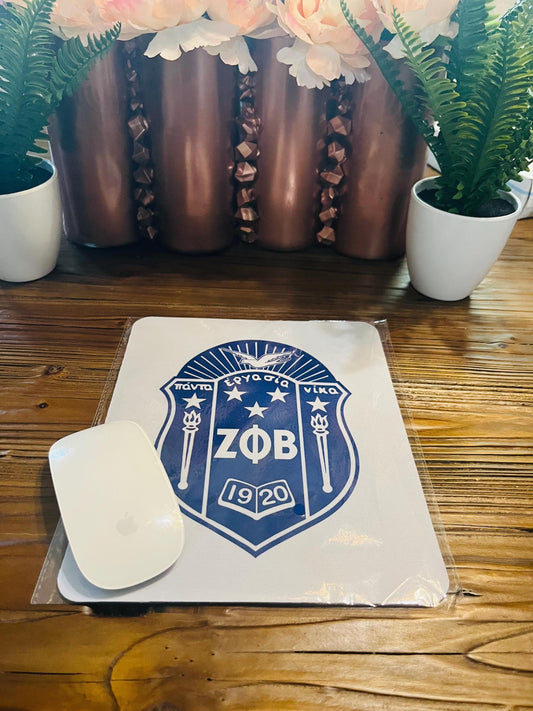 Zeta Phi Beta Shield Mouse Pad