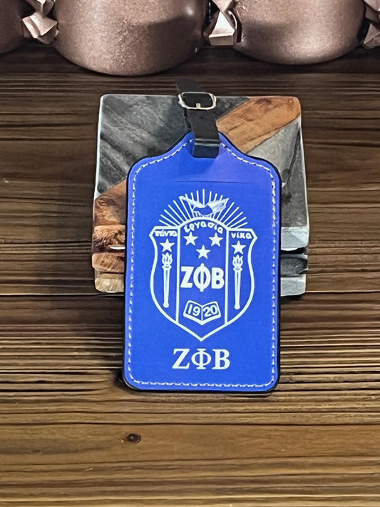 Zeta Phi Beta Luggage Tag: Sorority Travel Accessory