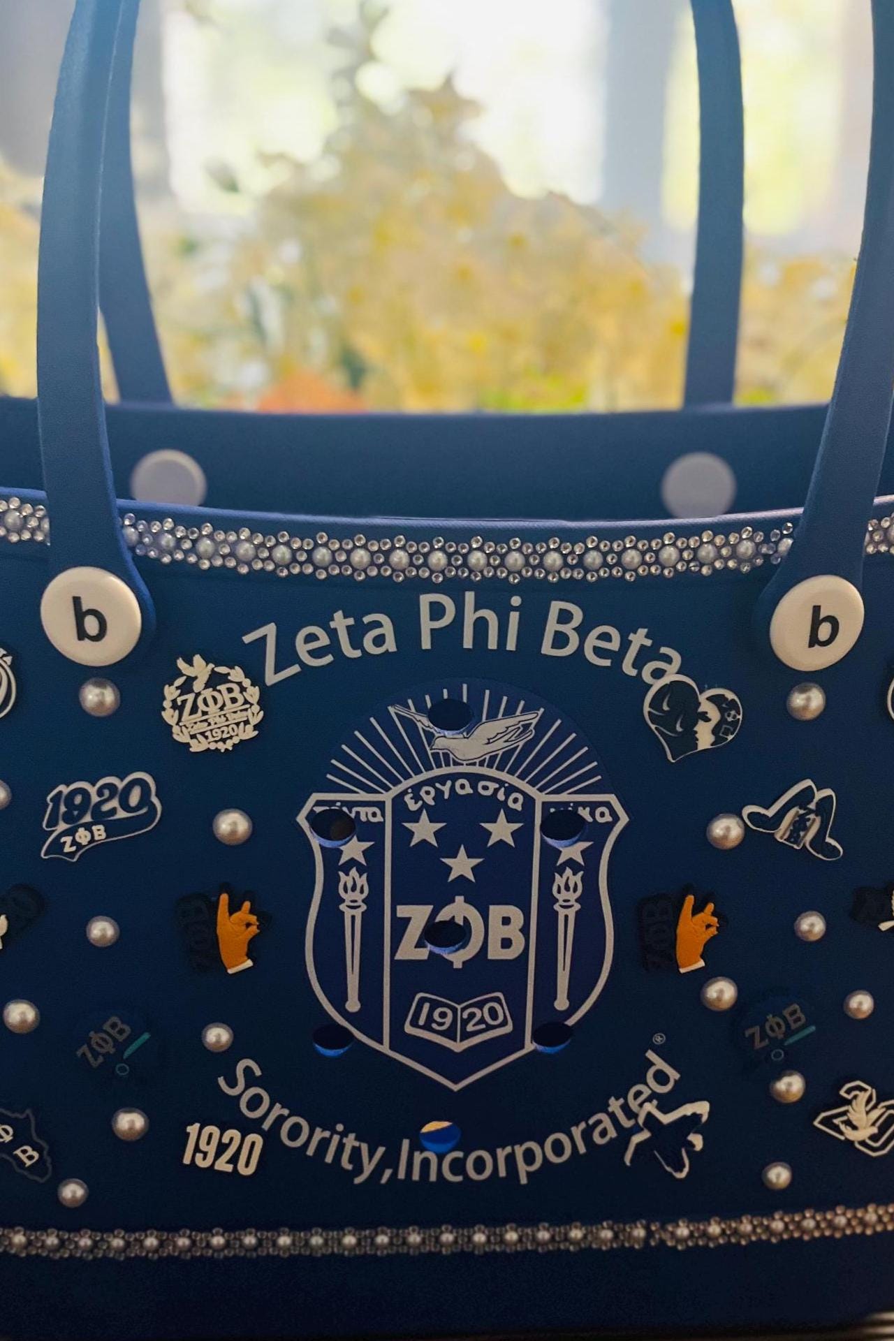 Zeta Phi Beta  Designed Shield Carry Beach Shopping Bag