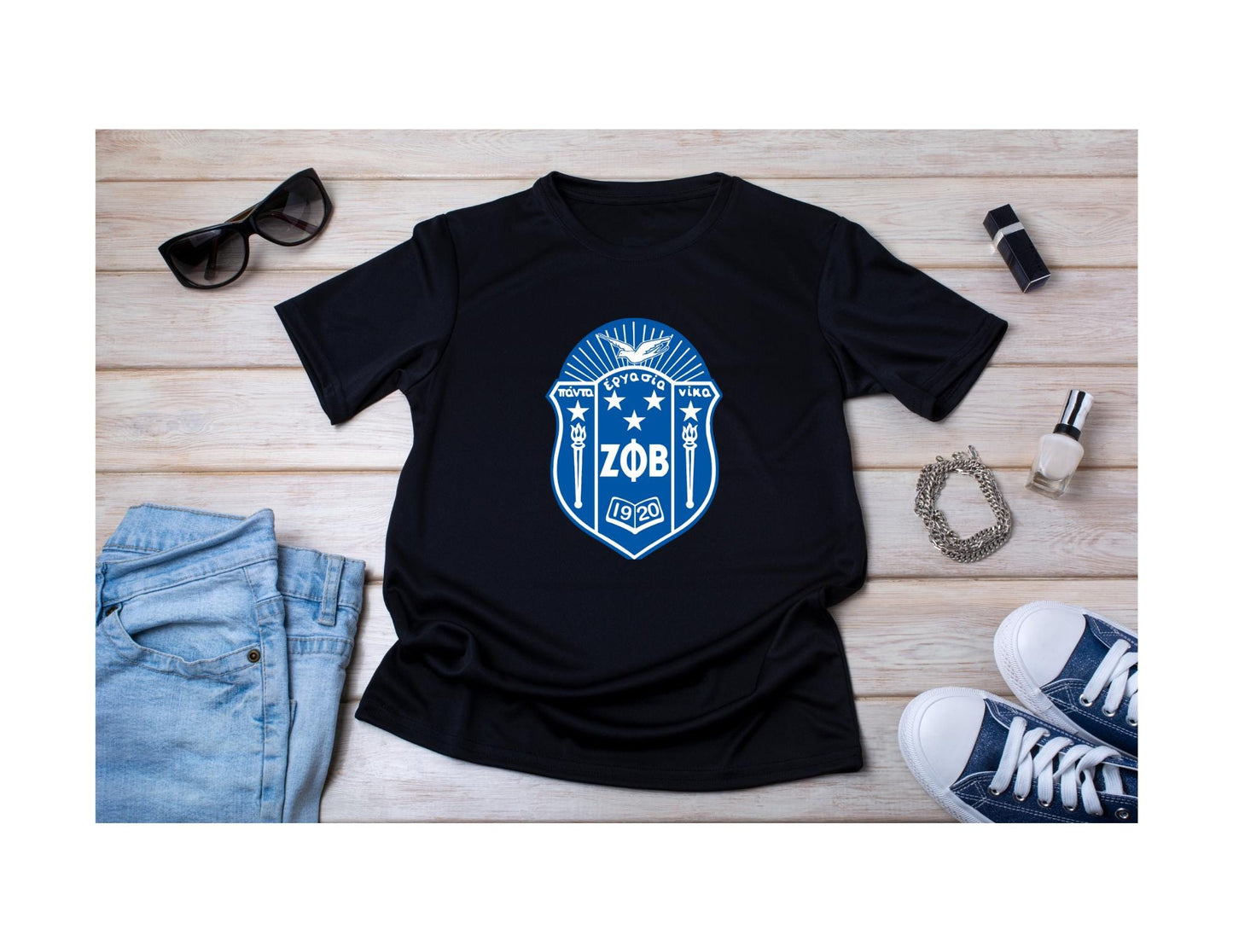 Zeta Phi Beta Sorority  Shield T-shirt