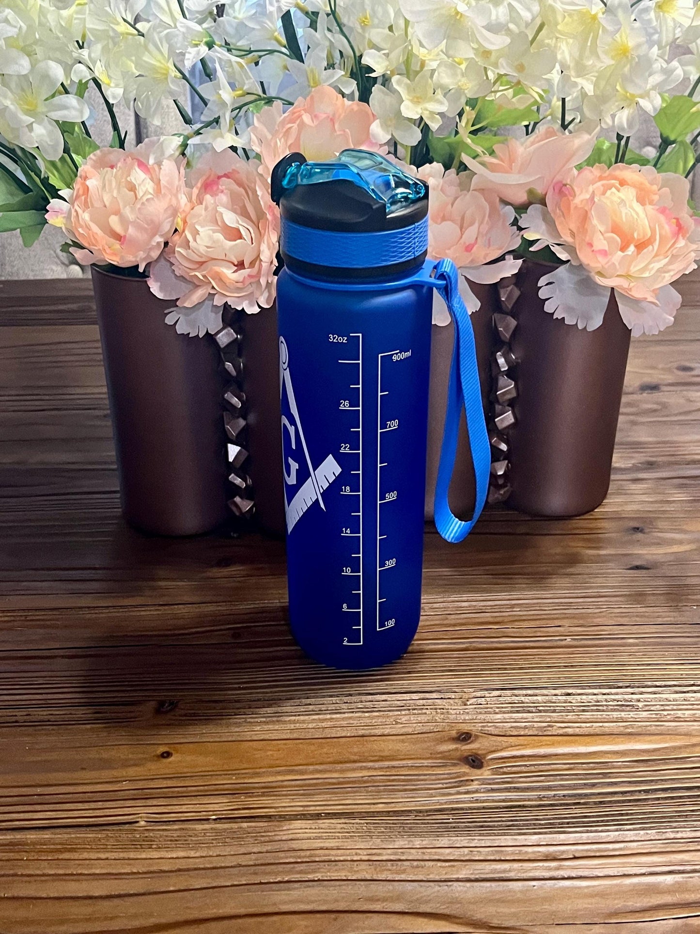 Masonic Mason Water Bottle: 32 oz. Fraternity Gift
