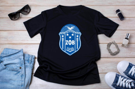 Zeta Phi Beta Sorority  Shield T-shirt