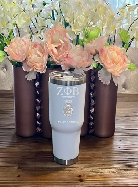 Custom Laser Engraved Zeta Phi Beta Tumbler 30oz