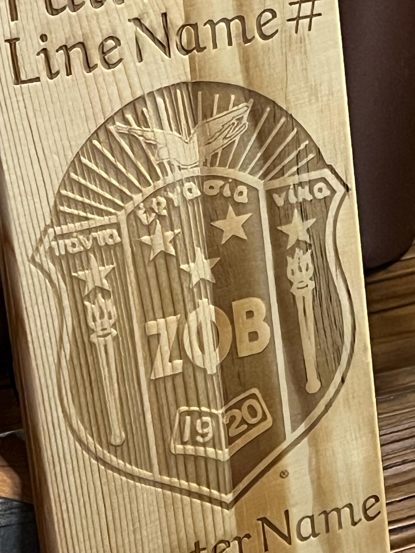 Zeta Phi Beta Custom Wooden Paddle
