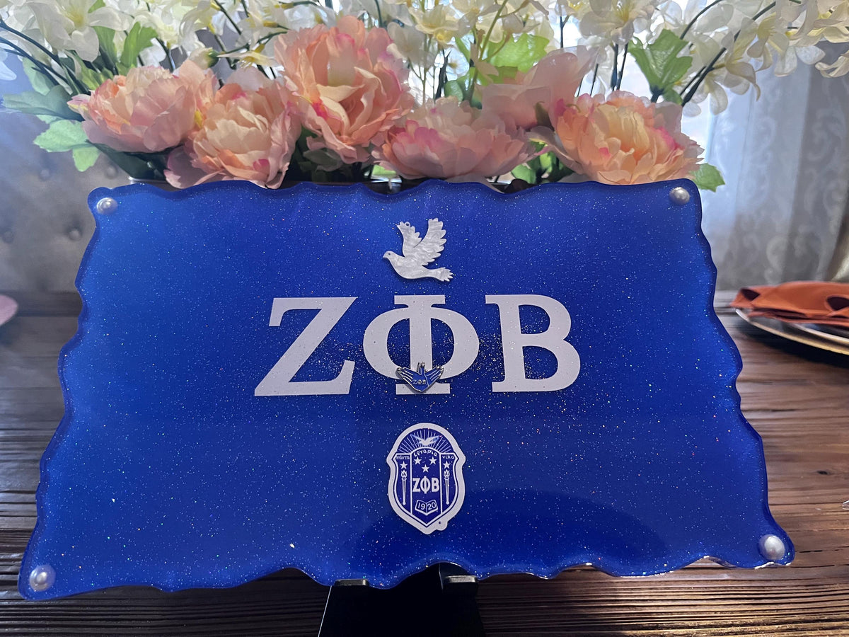 ZOB Customize Zeta Phi Beta vanity jewelry and perfume tray
