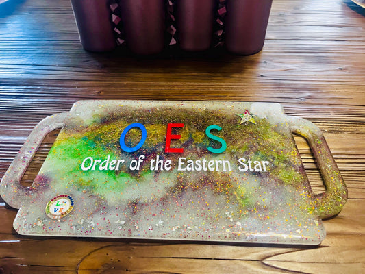 Eastern Star Inspired vanity perfume and jewelry tray.