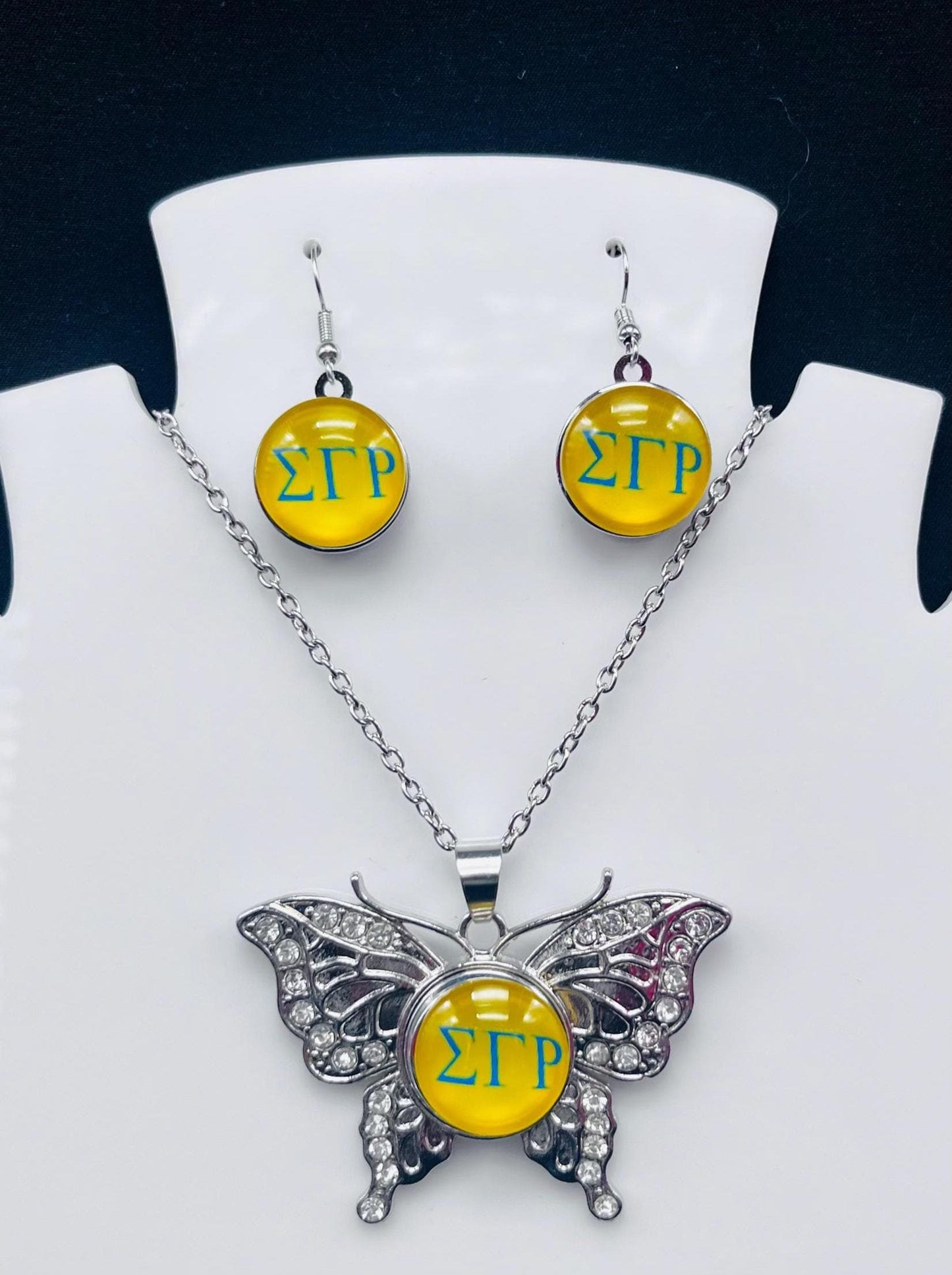 Sigma Gamma Rho Necklace and Earring Set.