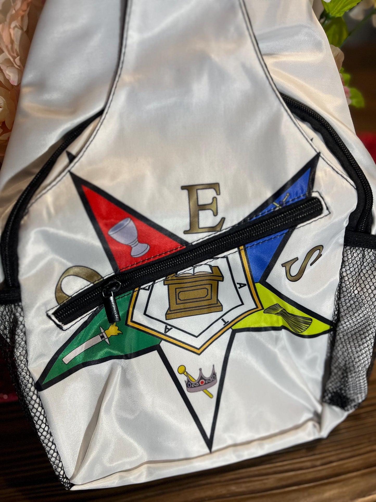 Order of the Eastern Star Crossbody Bag (White)