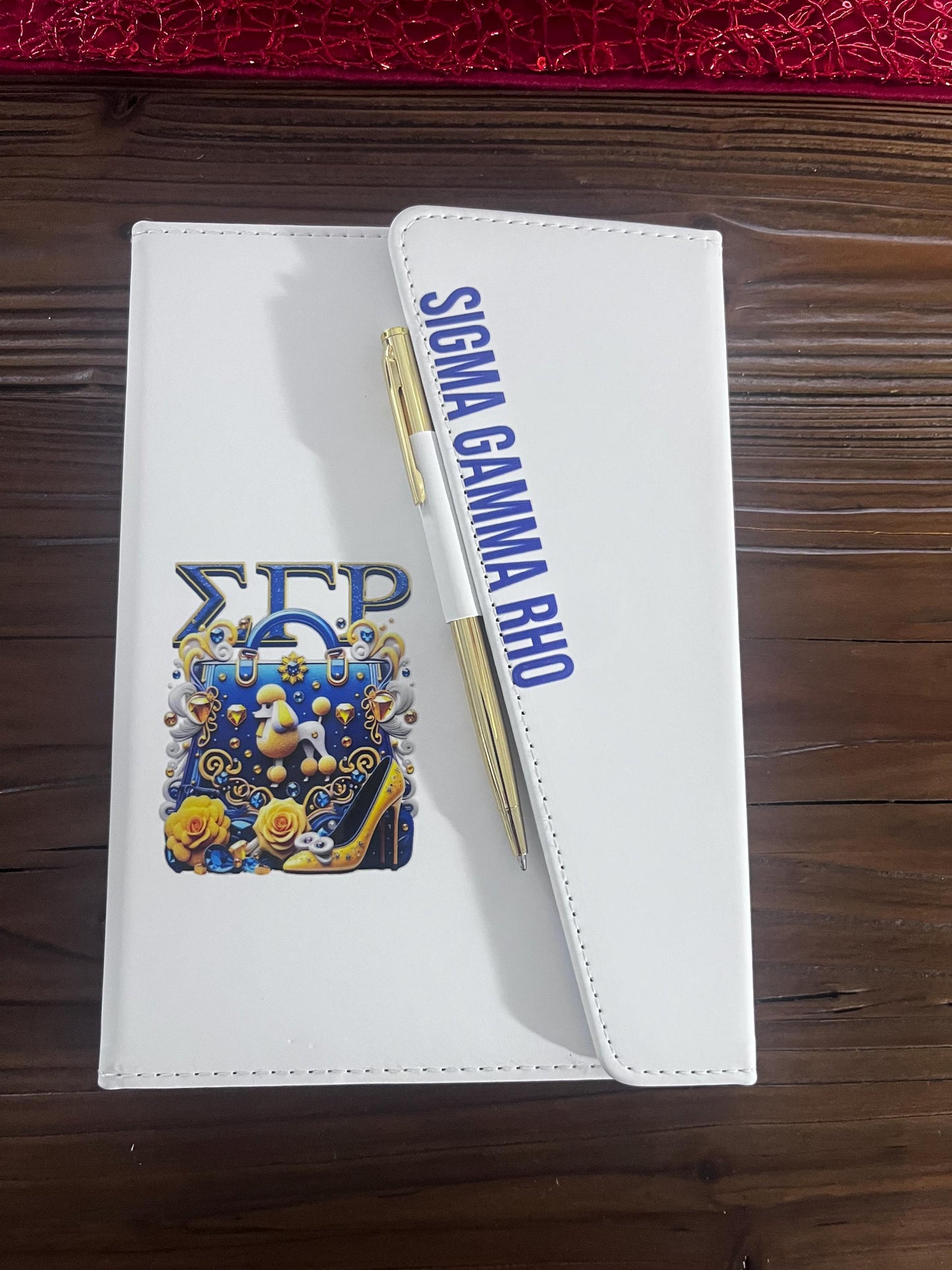 Sigma Gamma Rho Inspired Sleek Flap Journal with Pen.