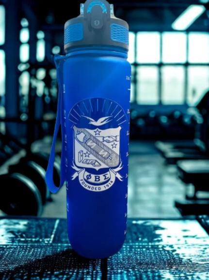 Phi Beta Sigma Shield Water Bottle: 32 oz. Fraternity Gift