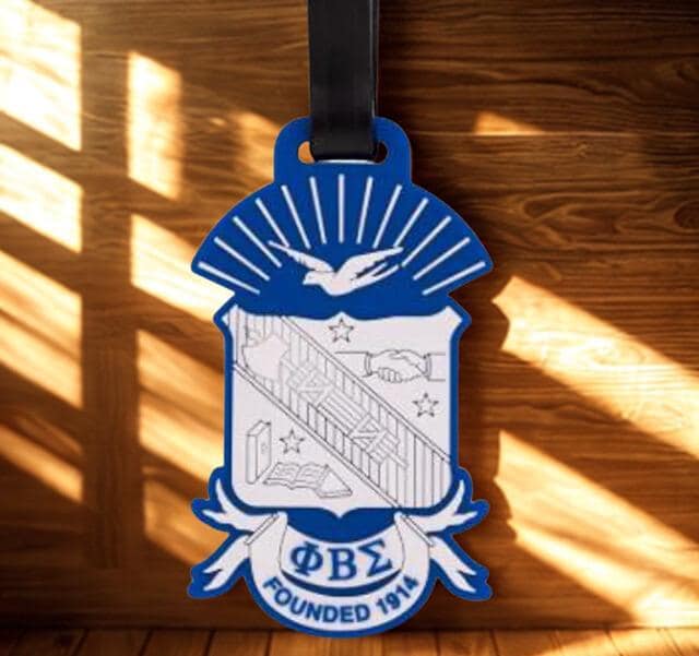 Phi Beta Sigma Crest Luggage Tag: Traveling Accessory