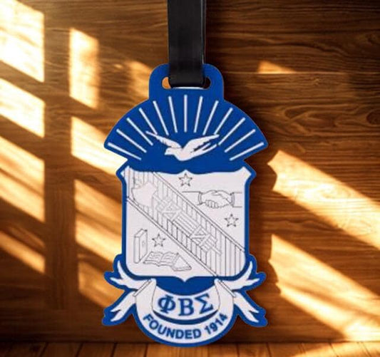 Phi Beta Sigma Crest Luggage Tag: Traveling Accessory