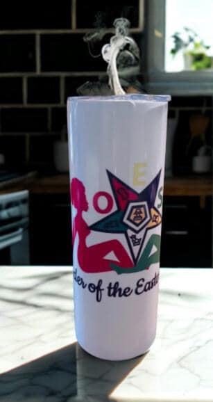 Order of Eastern Star Sister Tumbler: 20oz Stainless Steel OES Gift