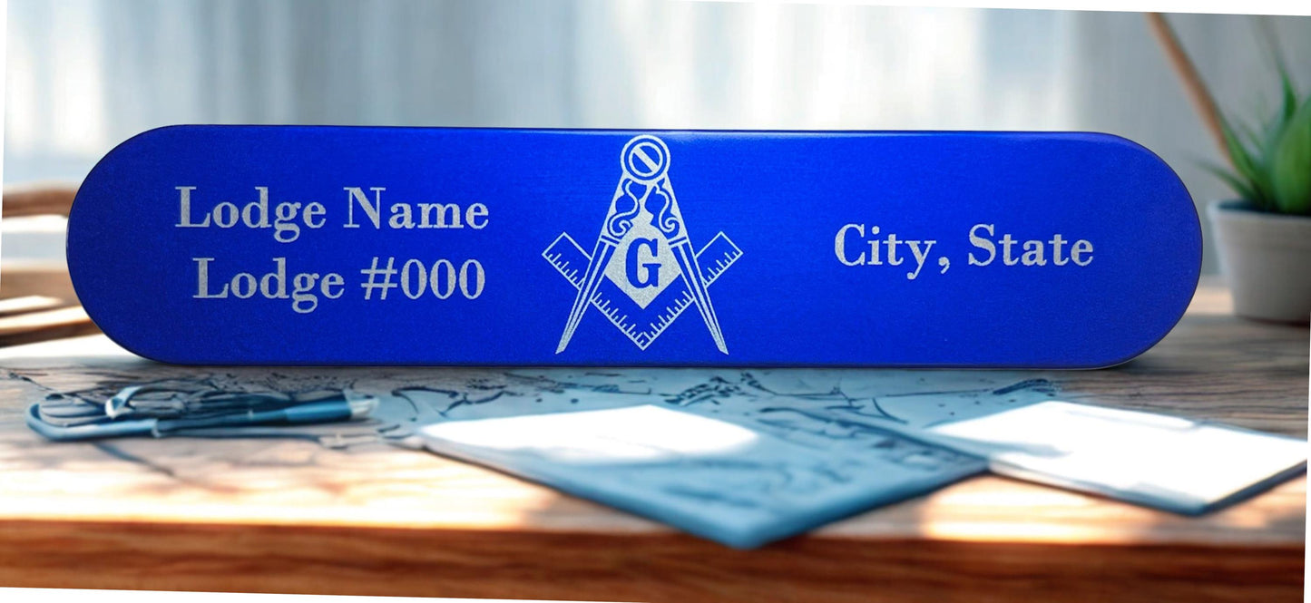Masonic Mason Engraved Lodge Pen with Case