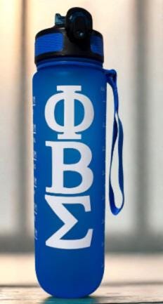 Phi Beta Sigma Water Bottle: 32 oz. Fraternity Gift