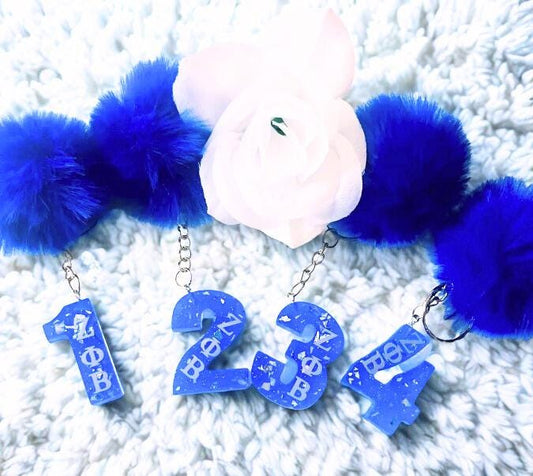 Line Number Keychain/Sorority