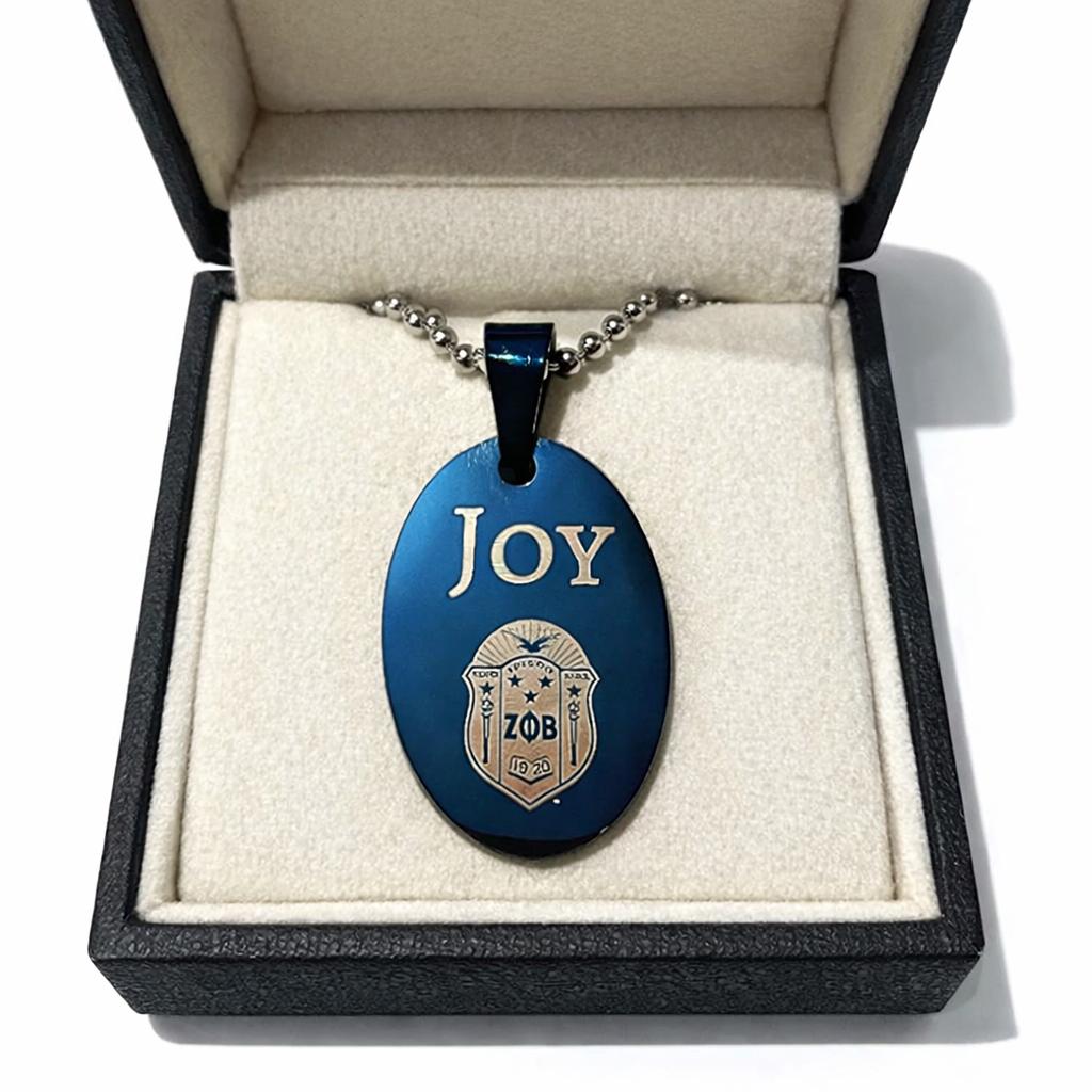 Zeta Phi Beta Pendant Necklace, Personalized and Custom