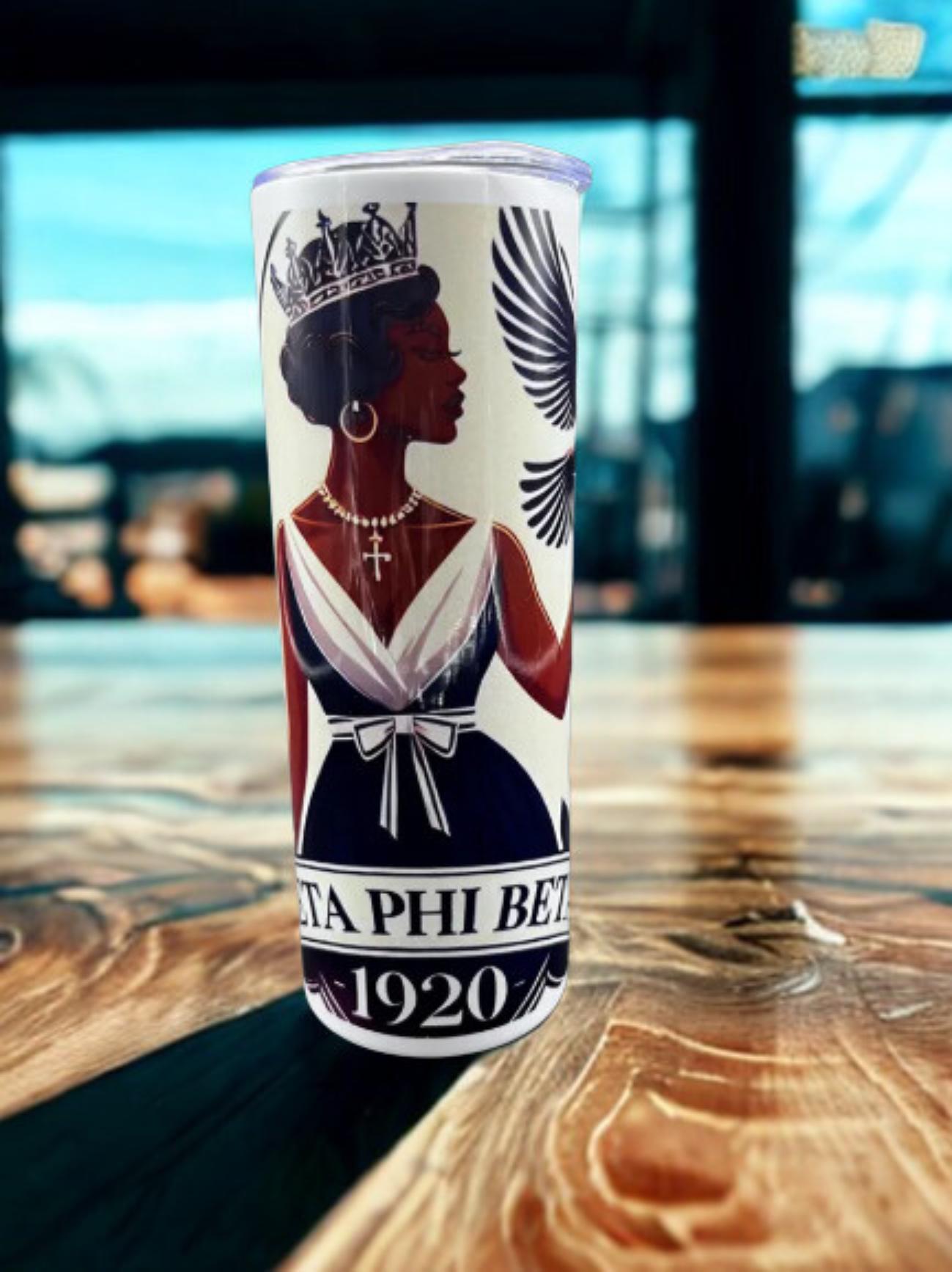 Zeta Phi Beta Queen  20oz Tumbler, includes straw and cleaning tool