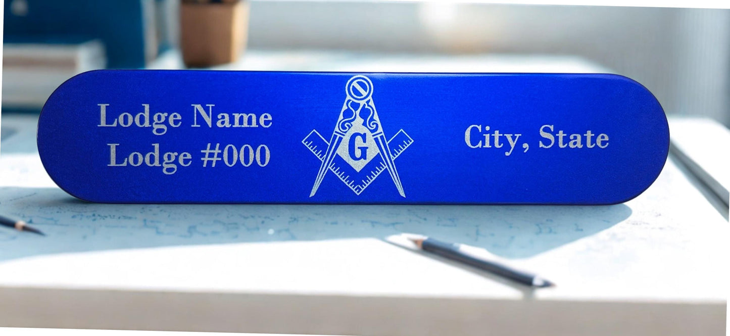 Masonic Mason Engraved Lodge Pen with Case