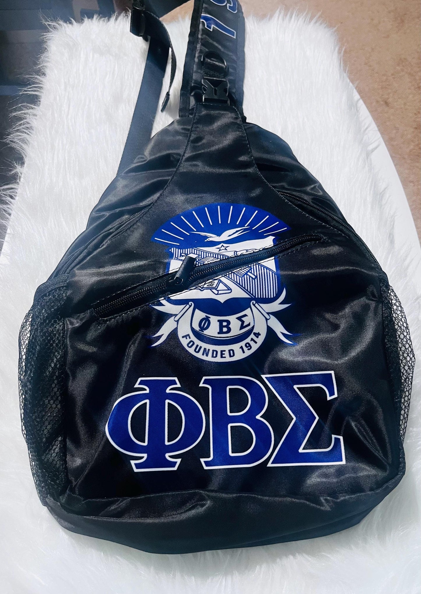 Phi Beta Sigma  Blue Crossbody Bag