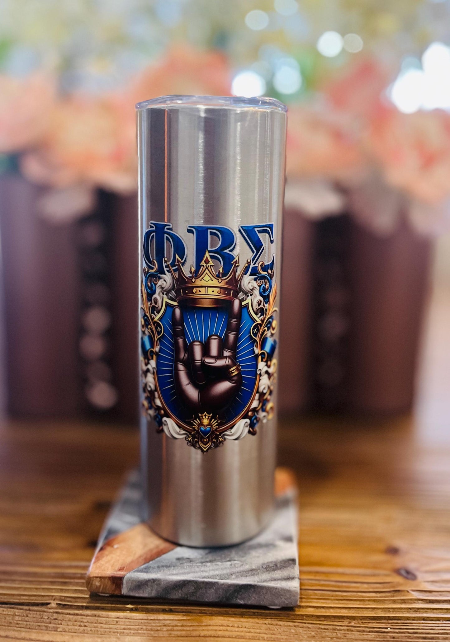 Phi Beta Sigma King 20oz Tumbler.  Fraternity Gift