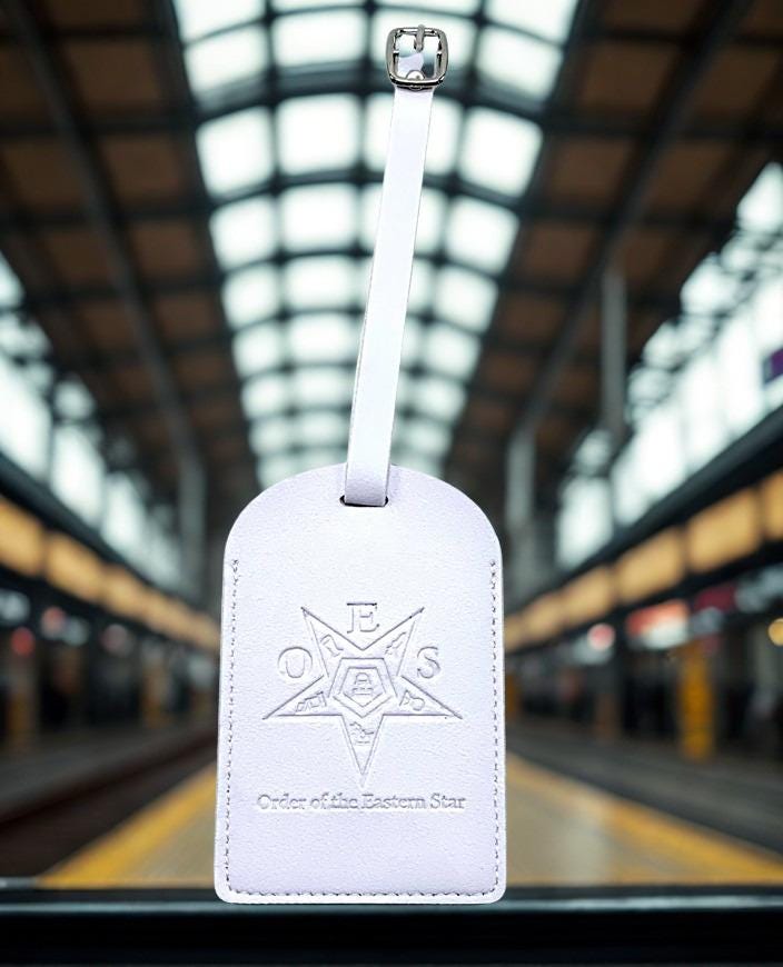 Order of the Eastern Star OES Luggage Tag: Suitcase Tag