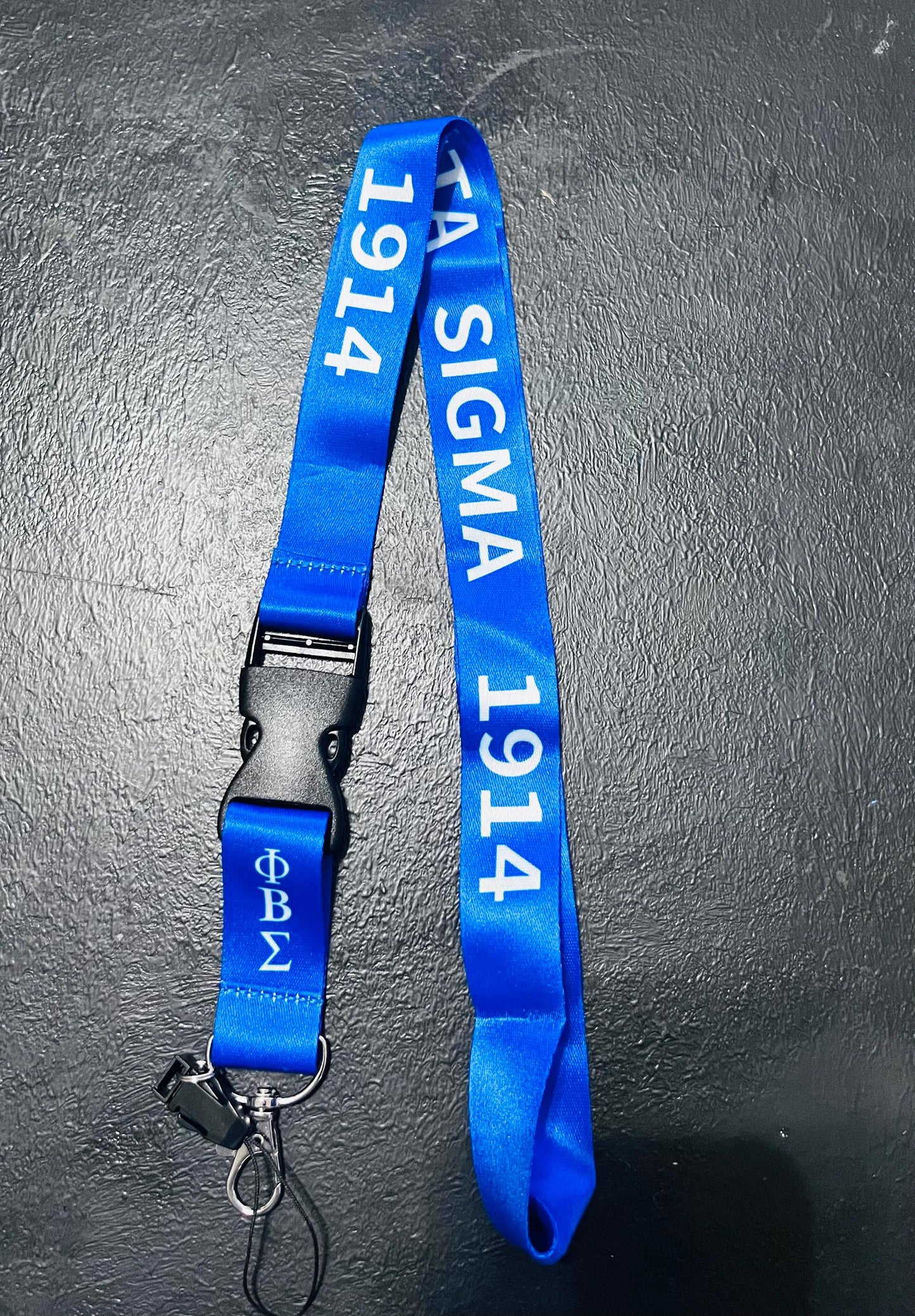 Phi Beta Sigma Royal Blue & White Lanyard