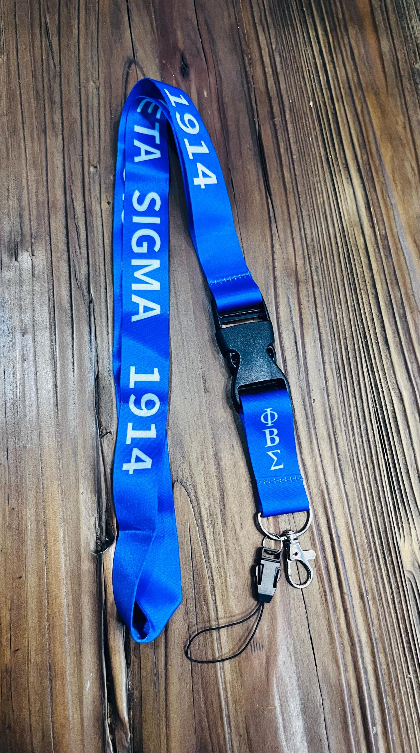 Phi Beta Sigma Royal Blue & White Lanyard