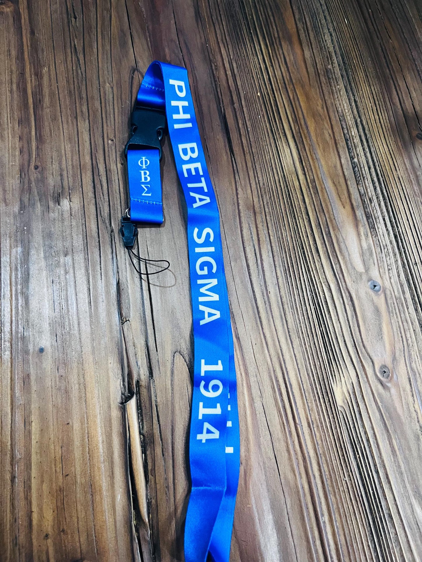 Phi Beta Sigma Royal Blue & White Lanyard