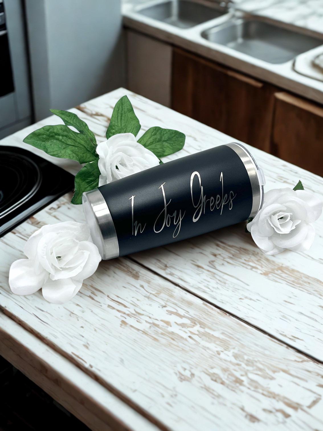 Personalized Name Tumblers, laser engraved custom tumblers, Hot & Cold, Wedding Gifts. Beach Trips, Family Trips, Fun Times