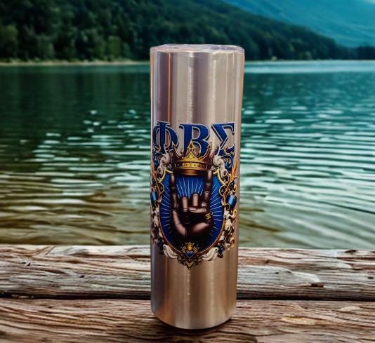 Phi Beta Sigma King 20oz Tumbler.  Fraternity Gift