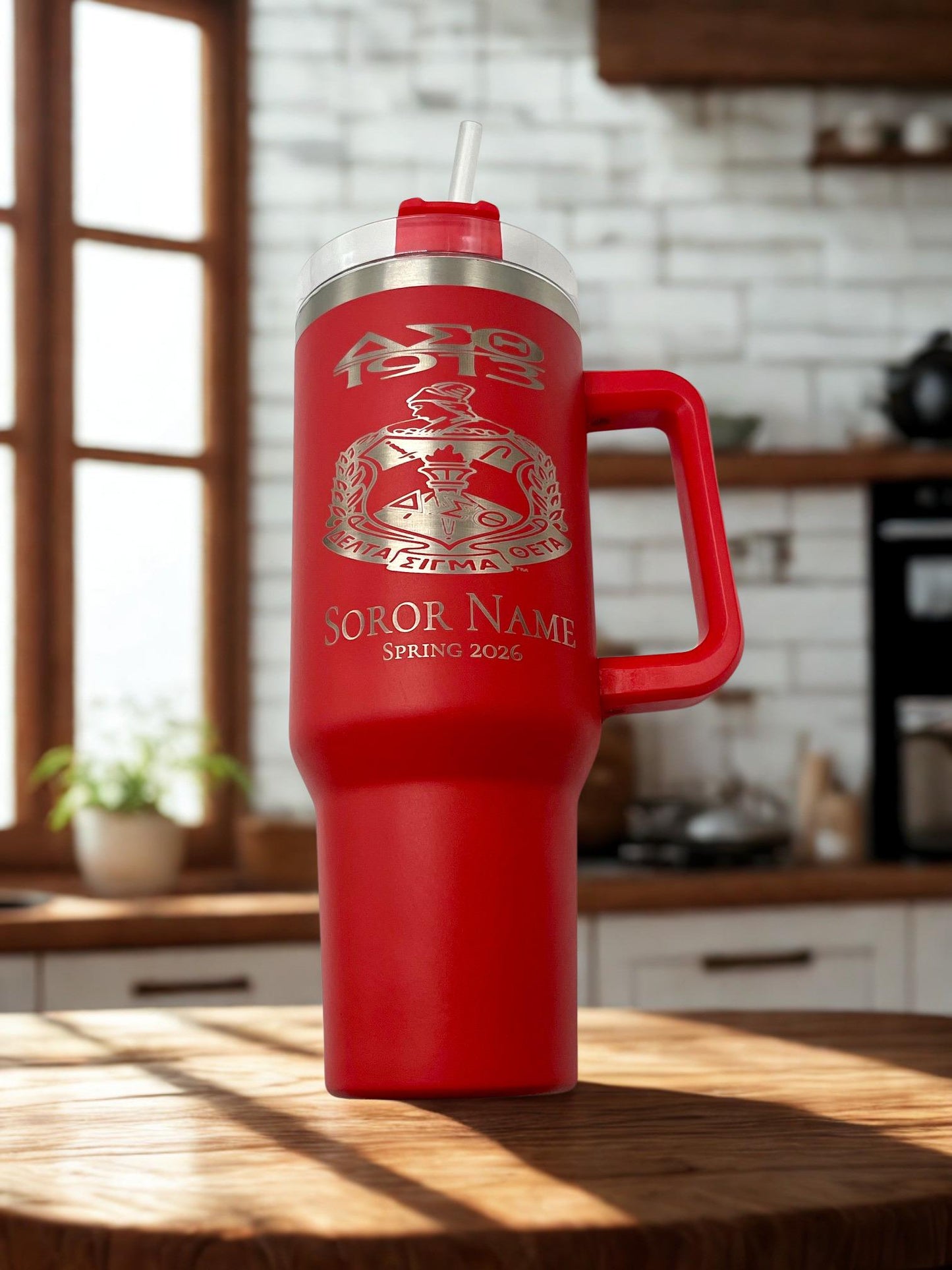 Delta Sigma Theta Custom Laser Engraved Tumbler 40oz