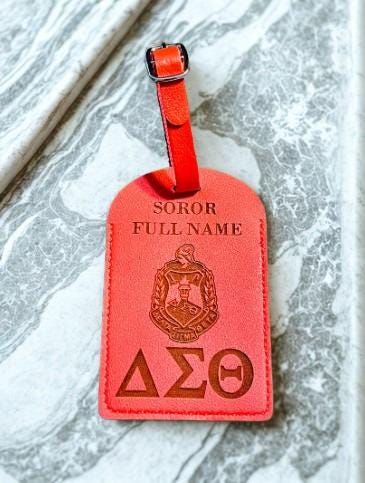 Delta Sigma Theta Personalized Luggage Tag: Custom Traveling Backpack Tag