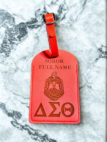 Delta Sigma Theta Personalized Luggage Tag: Custom Traveling Backpack Tag