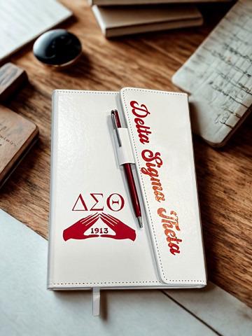 Delta Sigma Theta Sleek Flap Journal with Pen