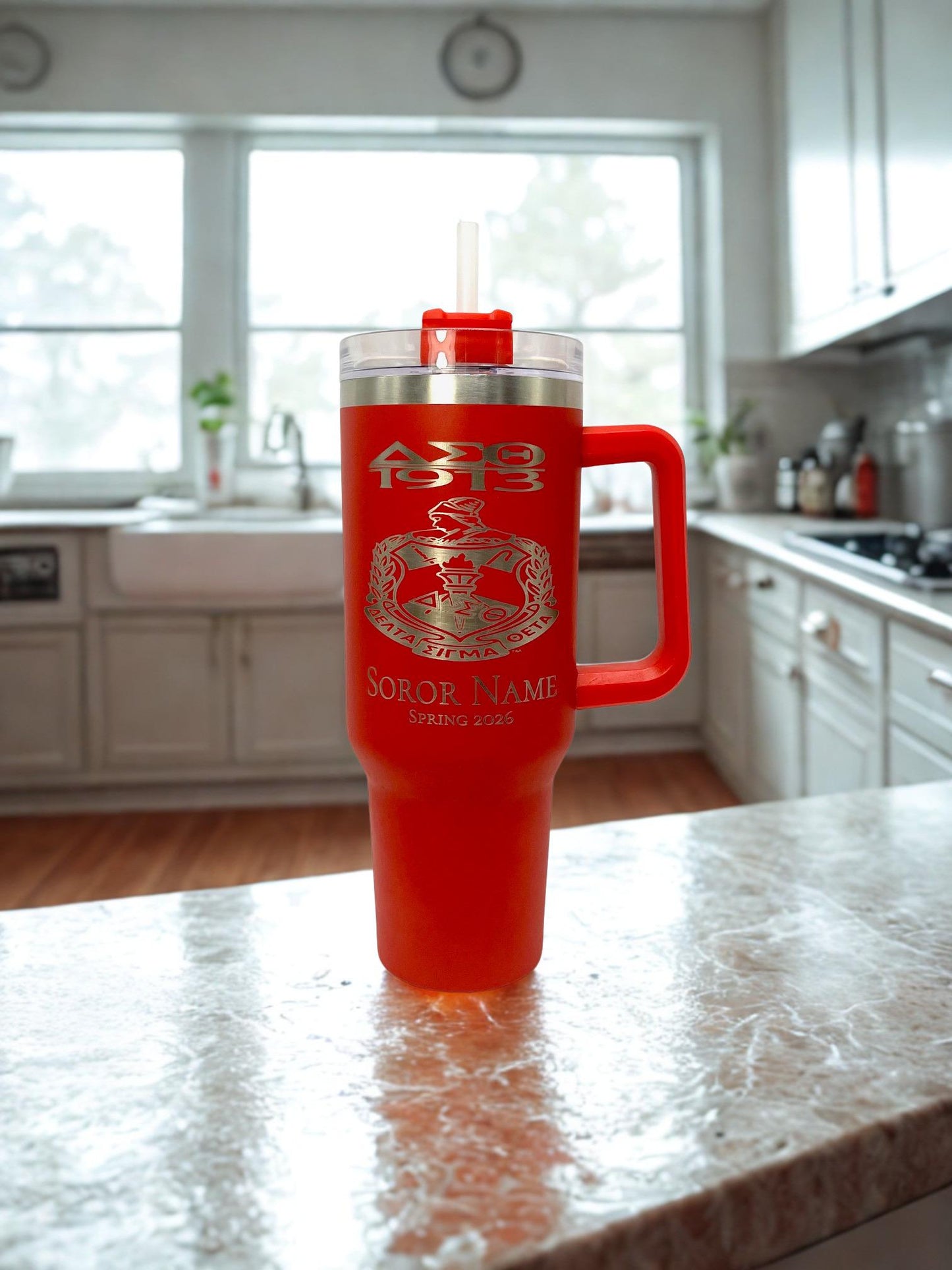 Delta Sigma Theta Custom Laser Engraved Tumbler 40oz