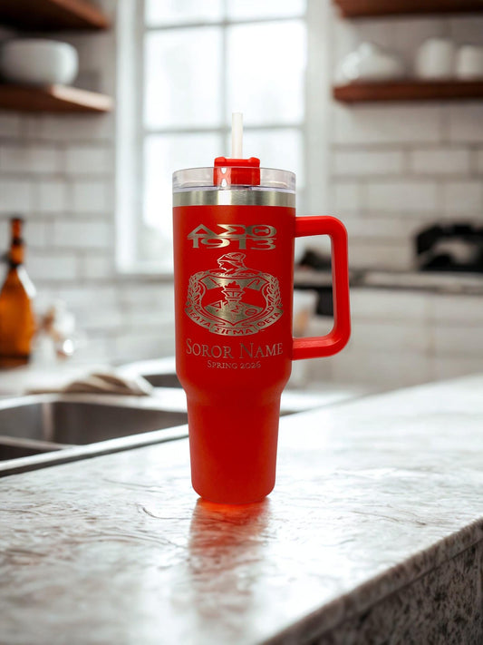 Delta Sigma Theta Custom Laser Engraved Tumbler 40oz