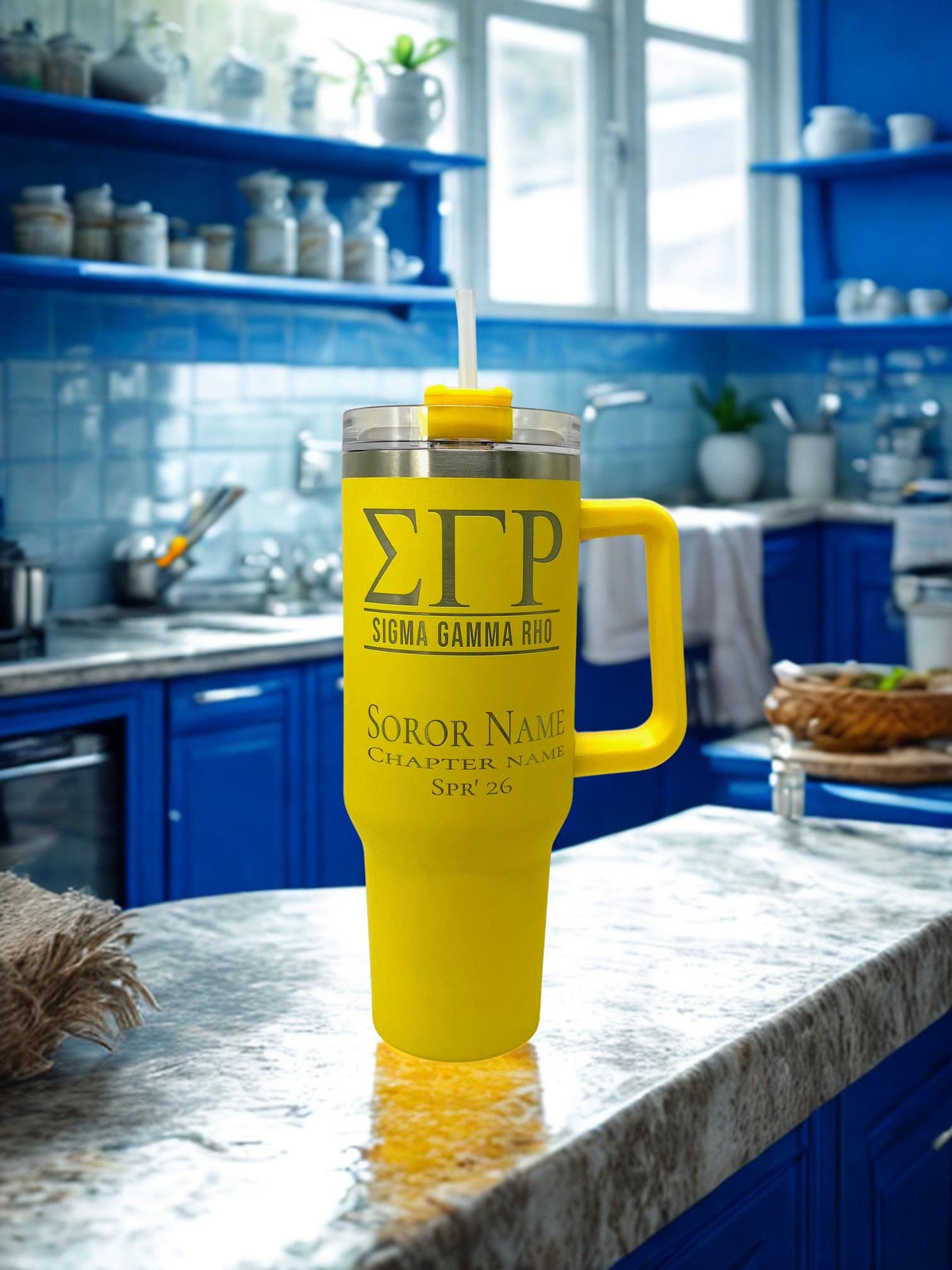 Sigma Gamma Rho Custom Laser Engraved Tumbler 40oz