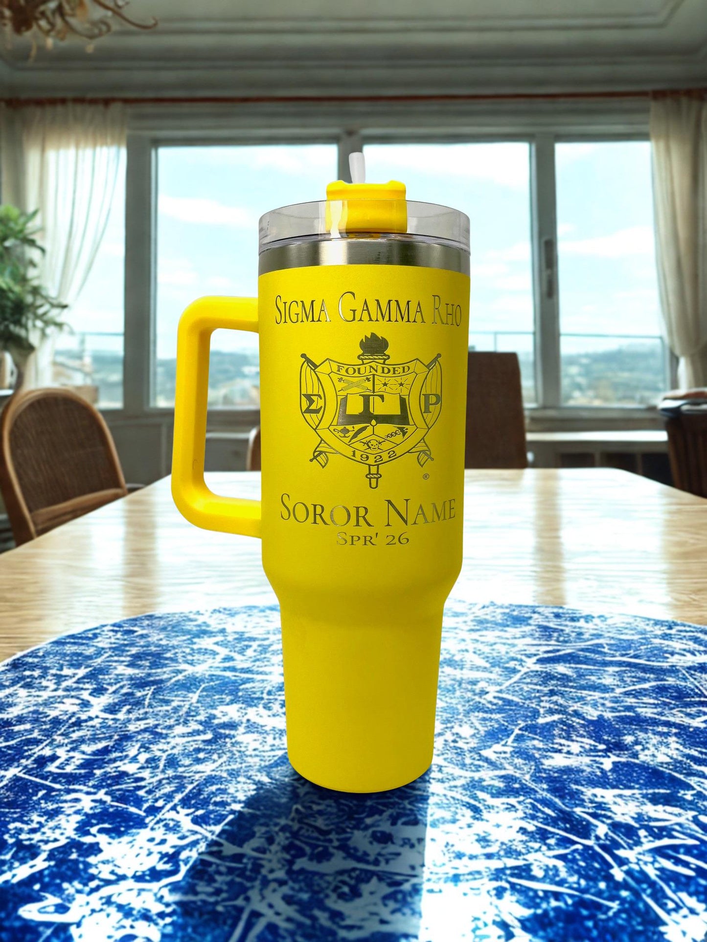 Sigma Gamma Rho Custom Laser Engraved Tumbler 40oz