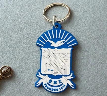 Phi Beta Sigma Fraternity Crest Keychain