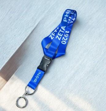 Zeta Phi Beta /Royal Blue & White Lanyard