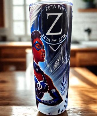 Zeta Superwoman 20oz Tumbler includes straw and cleaning tool